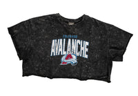 Load image into Gallery viewer, Colorado Avalanche Acid Wash Crop Top
