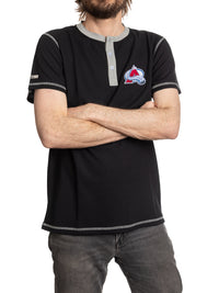 Load image into Gallery viewer, Colorado Avalanche Waffle Henley Shirt
