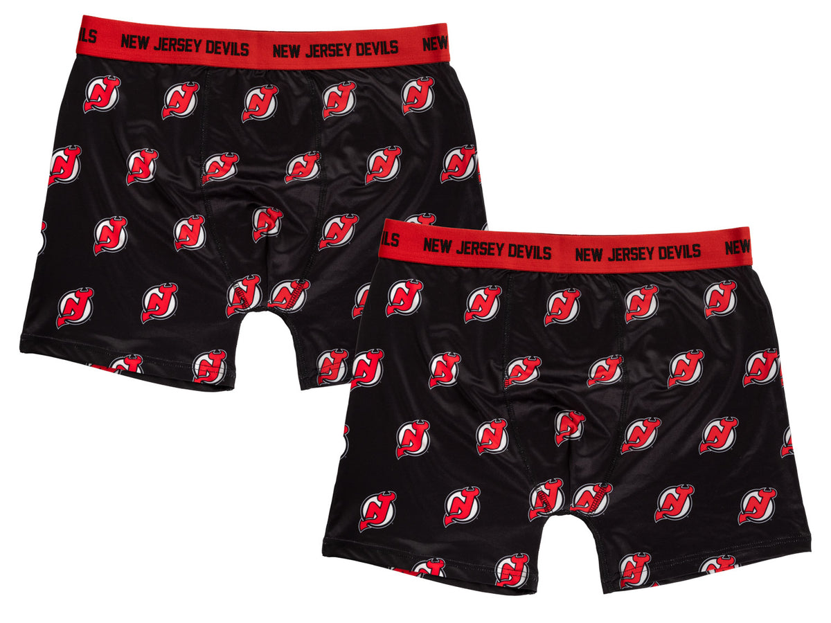 Men's New Jersey Devils All Over Boxer Briefs - 2 Pack Underwear