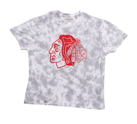 Load image into Gallery viewer, Premium Chicago Blackhawks Grey Tie Dye Oversized Women&#39;s T-Shirt
