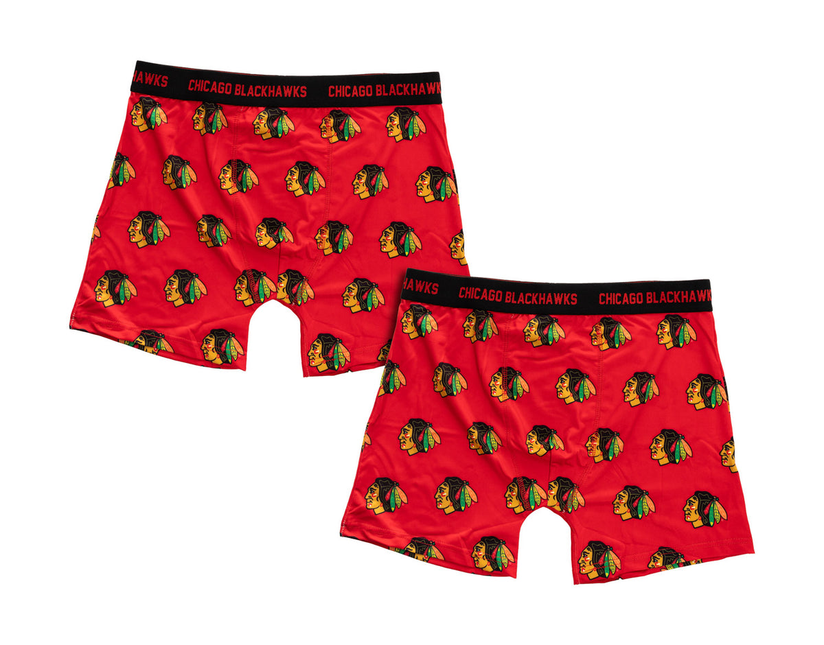 Men's Chicago Blackhawks Premium Boxer Briefs - 2 Pack Underwear