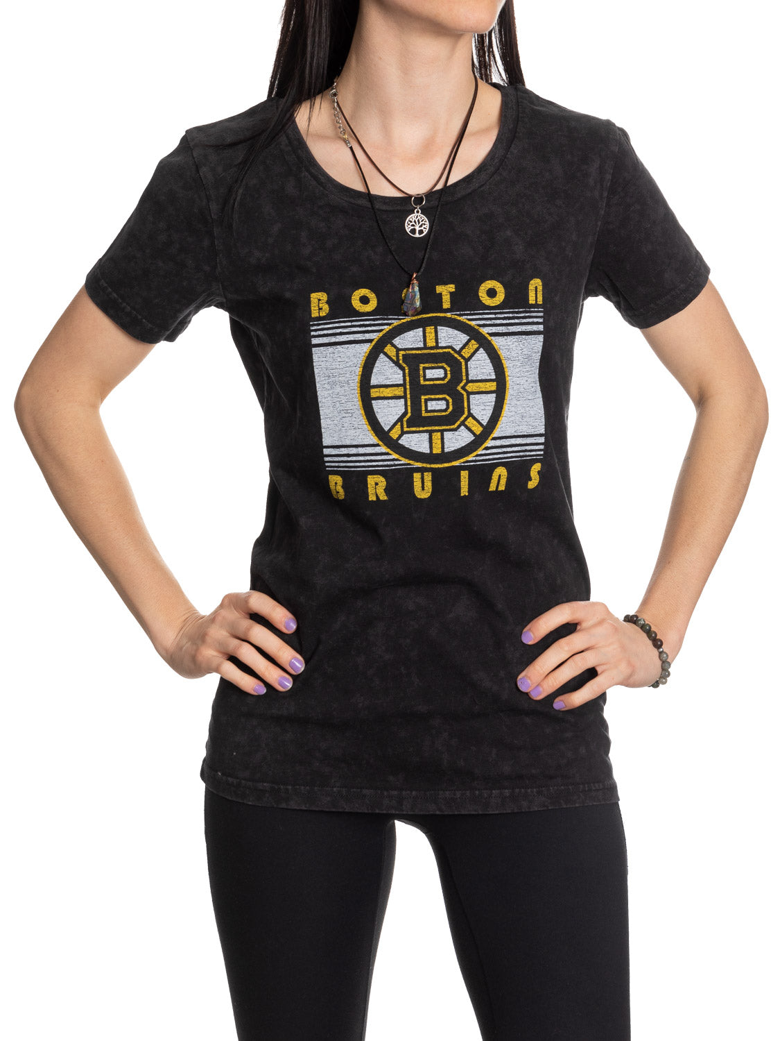 Boston Bruins Women's Acid Wash T-Shirt