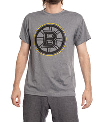 Load image into Gallery viewer, Boston Bruins NHL Men&#39;s Performance Rash Guard Base Layer Moisture-Wicking T-Shirt - Grey
