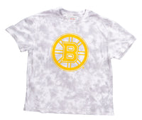 Load image into Gallery viewer, Premium Boston Bruins Grey Tie Dye Oversized Women&#39;s T-Shirt
