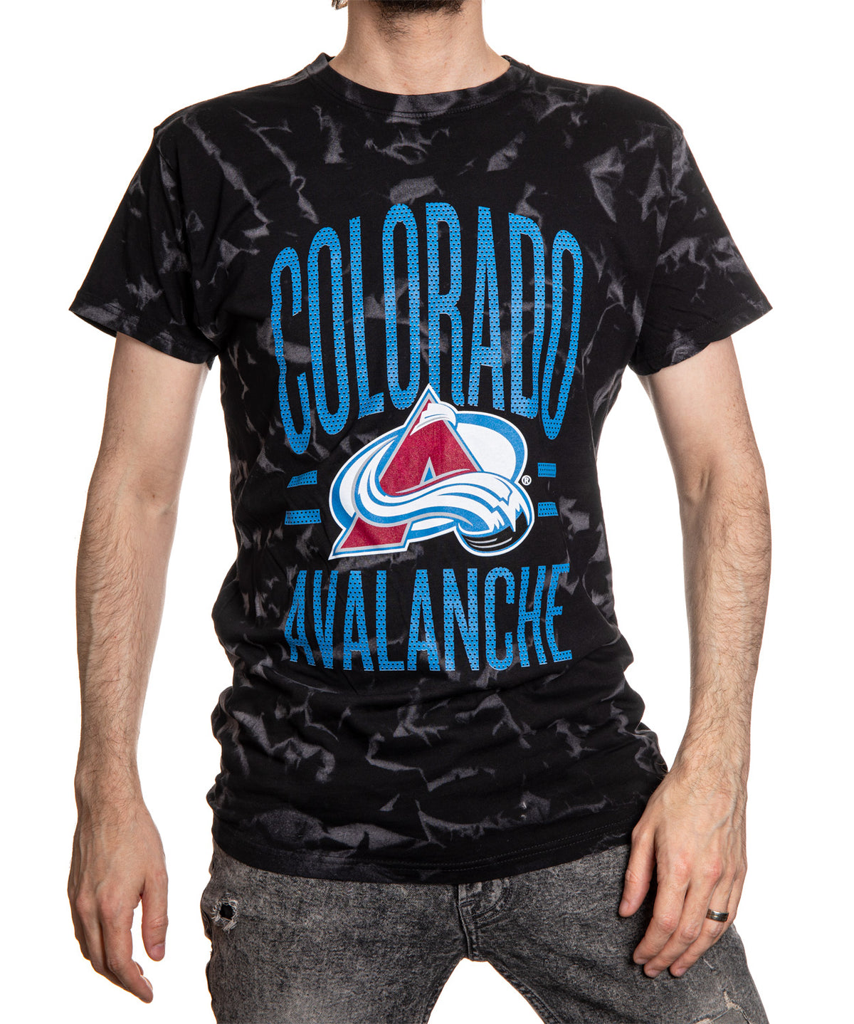 Colorado Avalanche Crystal Tie Dye T-Shirt