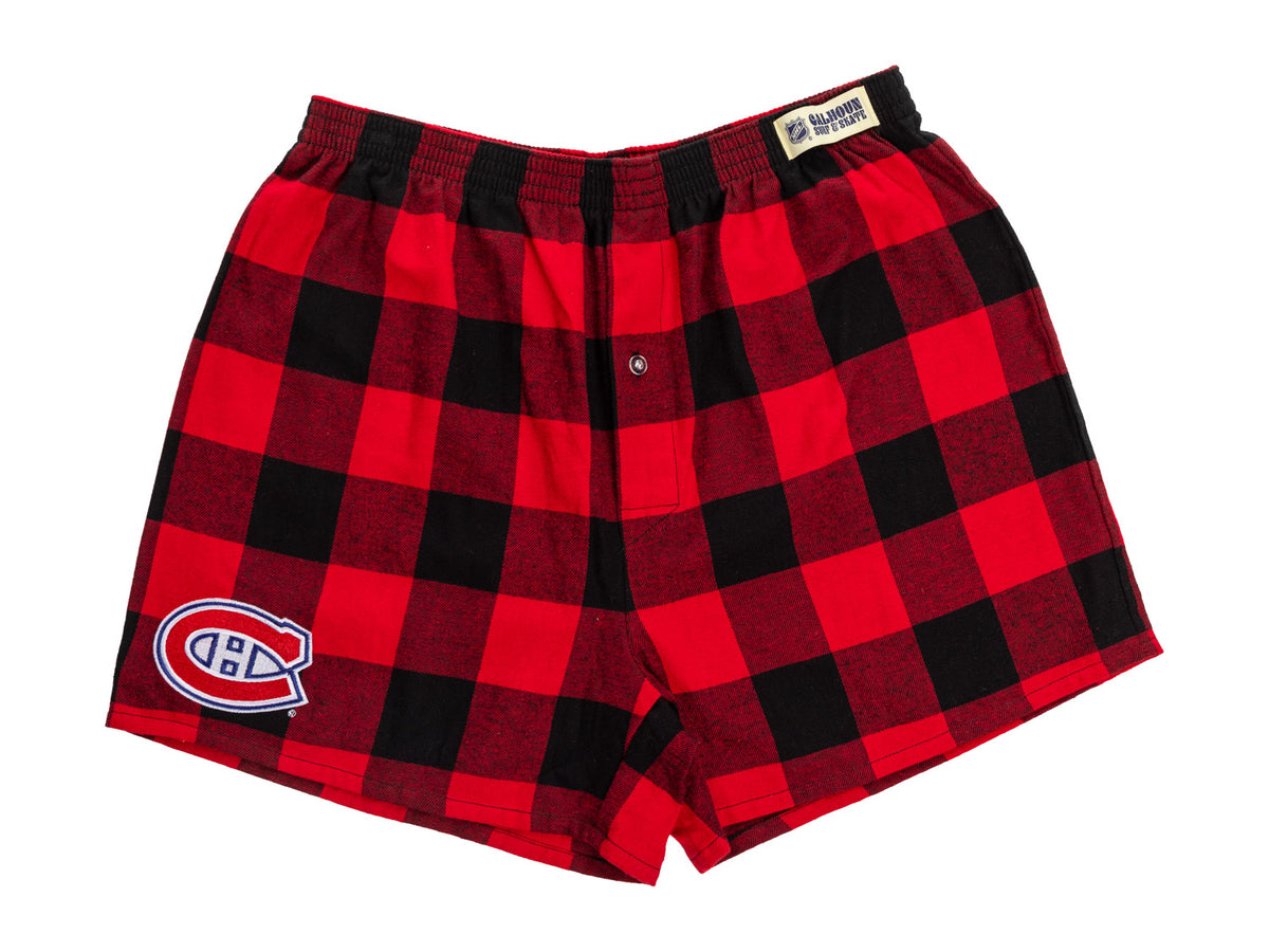 Montreal Canadiens Buffalo Plaid Flannel Boxers-2 pack