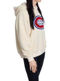 Load image into Gallery viewer, Montreal Canadians Ladies Sherpa Hoodie with Premium Chenille Logo
