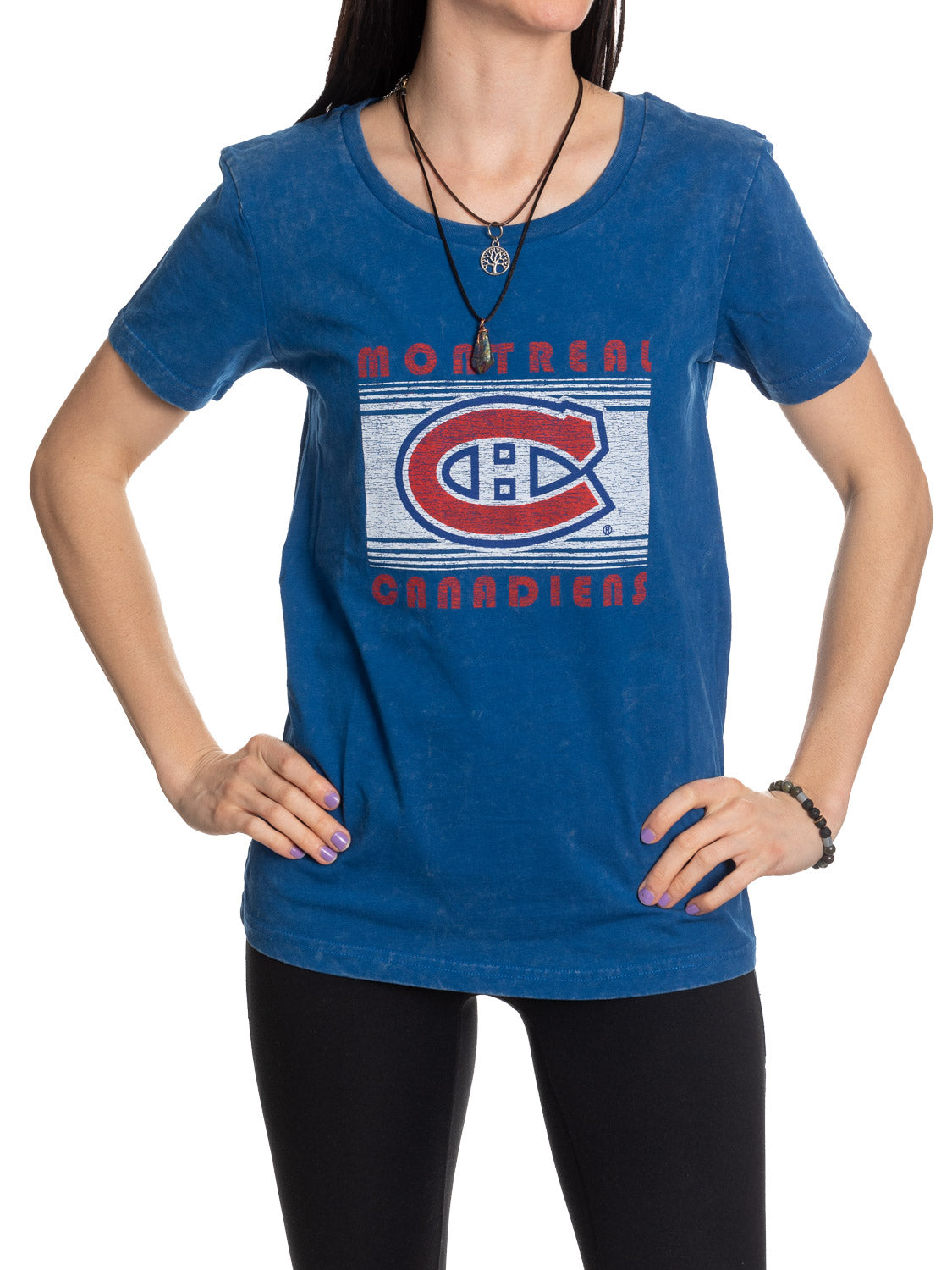 Montreal Canadiens Women's Acid Wash T-Shirt