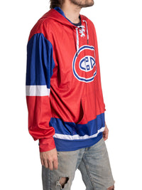 Load image into Gallery viewer, Montreal Canadiens Hockey Lace Hoodie
