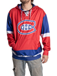 Load image into Gallery viewer, Montreal Canadiens Hockey Lace Hoodie
