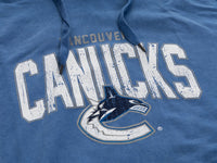 Load image into Gallery viewer, Vancouver Canucks Distressed Logo Unisex Blue Acid Wash Hoodie
