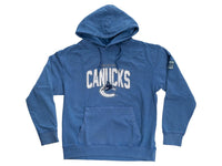 Load image into Gallery viewer, Vancouver Canucks Distressed Logo Unisex Blue Acid Wash Hoodie
