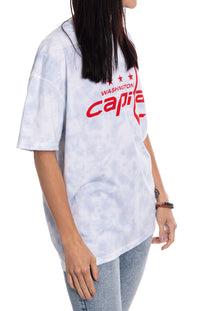 Load image into Gallery viewer, Premium Washington Capitals Blue Tie Dye Oversized Women&#39;s T-Shirt
