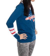 Load image into Gallery viewer, Washington Capitals Women&#39;s V-Neck Varsity Long Sleeve Shirt
