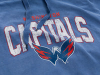 Load image into Gallery viewer, Washington Capitals Distressed Logo Unisex Blue Acid Wash Hoodie
