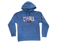 Load image into Gallery viewer, Washington Capitals Distressed Logo Unisex Blue Acid Wash Hoodie
