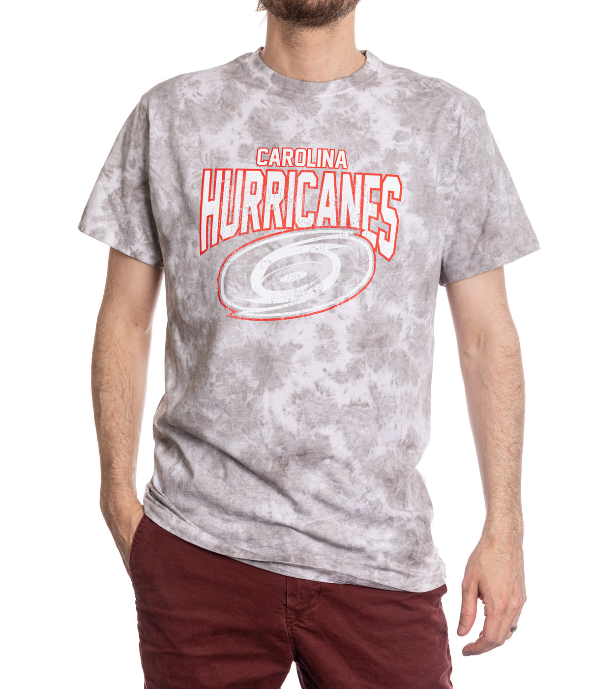 Carolina Hurricanes Grey Cloud Tie Dye T-Shirt