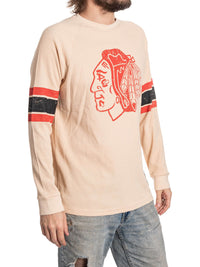 Load image into Gallery viewer, Chicago Blackhawks Long Sleeve Waffle Crewneck
