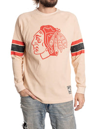 Load image into Gallery viewer, Chicago Blackhawks Long Sleeve Waffle Crewneck
