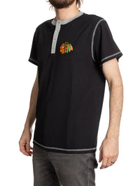 Load image into Gallery viewer, Chicago Blackhawks Waffle Henley Shirt
