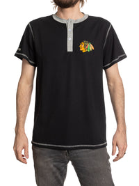 Load image into Gallery viewer, Chicago Blackhawks Waffle Henley Shirt
