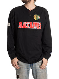 Load image into Gallery viewer, NHL Chicago Blackhawks Long Sleeve Henley
