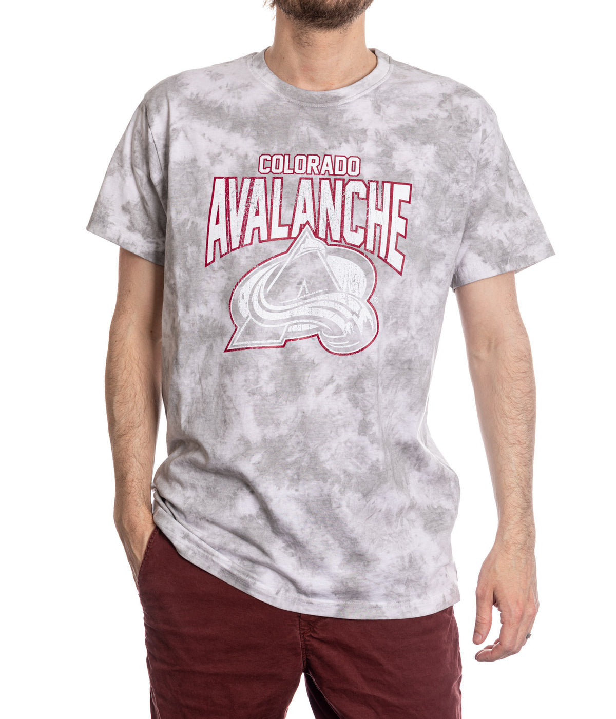 Colorado Avalanche Grey Cloud Tie Dye T-Shirt