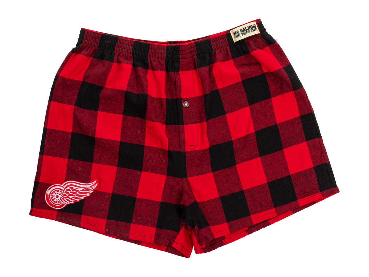 Detroit Red Wings Buffalo Plaid Flannel Boxers-2 pack