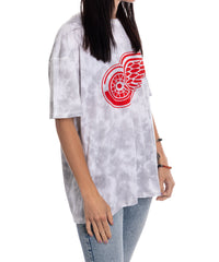 Load image into Gallery viewer, Premium Detroit Red Wings Grey Tie Dye Oversized Women&#39;s T-Shirt
