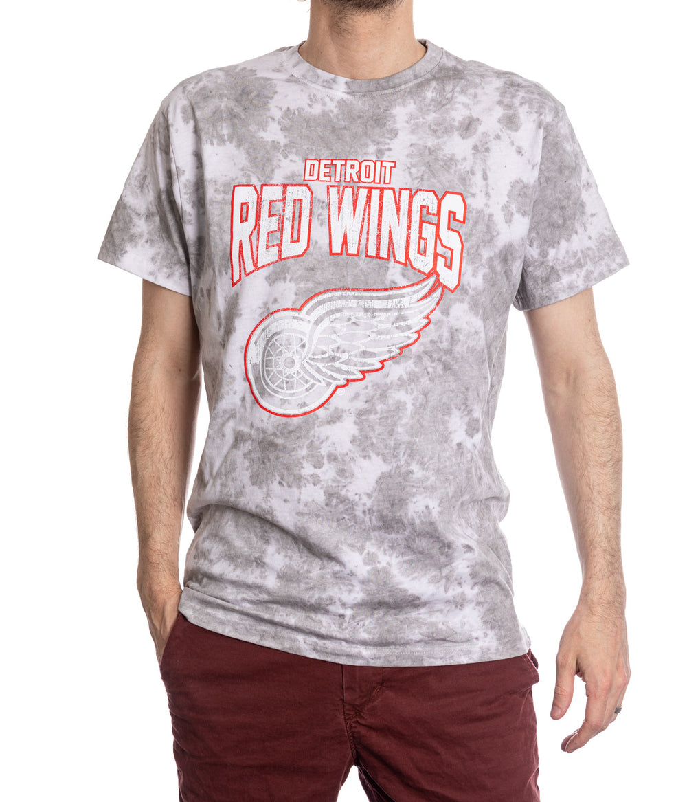 Detroit Red Wings Grey Cloud Tie Dye T-Shirt