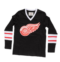 Load image into Gallery viewer, Detroit Red Wings Women&#39;s V-Neck Varsity Long Sleeve Shirt
