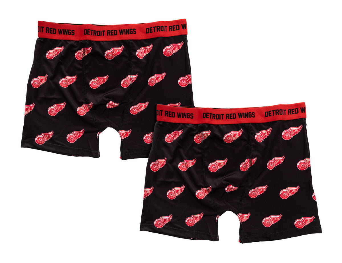Men's Detroit Red Wings Premium Boxer Briefs - 2 Pack Underwear