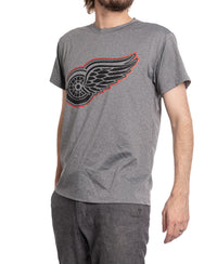 Load image into Gallery viewer, Detroit Red Wings NHL Men&#39;s Performance Rash Guard Base Layer Moisture-Wicking T-Shirt - Grey
