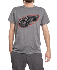 Load image into Gallery viewer, Detroit Red Wings NHL Men&#39;s Performance Rash Guard Base Layer Moisture-Wicking T-Shirt - Grey
