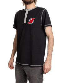 Load image into Gallery viewer, New Jersey Devils Waffle Henley Shirt
