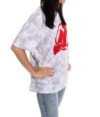 Load image into Gallery viewer, Premium New Jersey Devils Grey Tie Dye Oversized Women&#39;s T-Shirt
