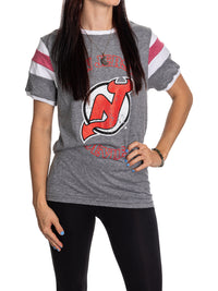 Load image into Gallery viewer, New Jersey Devils Ladies Loose Fit Varsity Style Retro Lounge T-Shirt
