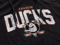 Load image into Gallery viewer, Anaheim Ducks Distressed Logo Unisex Black Acid Wash Hoodie
