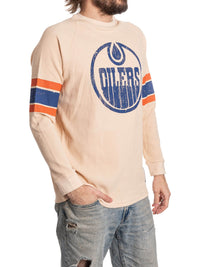 Load image into Gallery viewer, Edmonton Oilers Long Sleeve Waffle Crewneck
