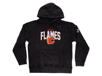 Load image into Gallery viewer, Calgary Flames Distressed Logo Unisex Black Acid Wash Hoodie

