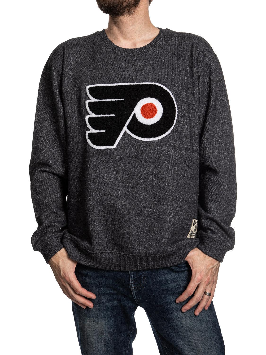 Philadelphia Flyers NHL Unisex Cabin Crew Neck Sweater with Chenille logo