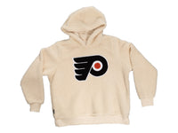 Load image into Gallery viewer, Philadelphia Flyers Ladies Sherpa Hoodie with Premium Chenille Logo
