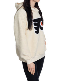 Load image into Gallery viewer, Philadelphia Flyers Ladies Sherpa Hoodie with Premium Chenille Logo
