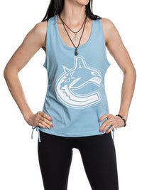 Load image into Gallery viewer, Vancouver Canucks Women&#39;s Adjustable Jersey Knit Tank Top

