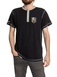 Load image into Gallery viewer, Vegas Golden Knights Waffle Henley Shirt
