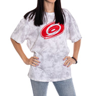 Load image into Gallery viewer, Premium Carolina Hurricanes Grey Tie Dye Oversized Women&#39;s T-Shirt
