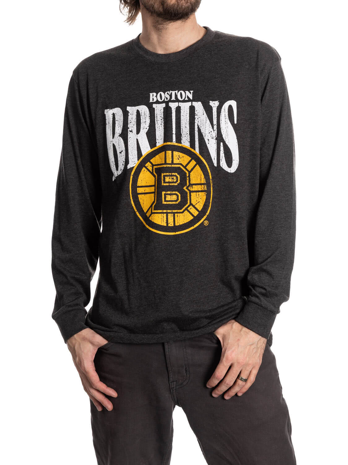 Boston Bruins Vintage Wash Long Sleeve Shirt