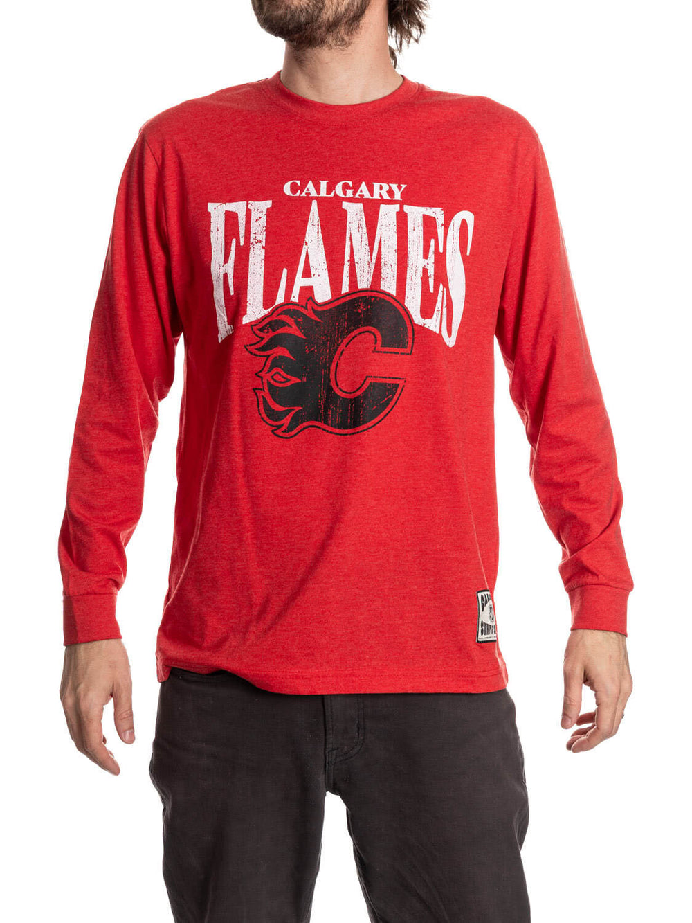 Calgary Flames Vintage Wash Long Sleeve Shirt
