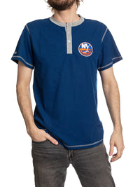 Load image into Gallery viewer, New York Islanders Waffle Henley Shirt
