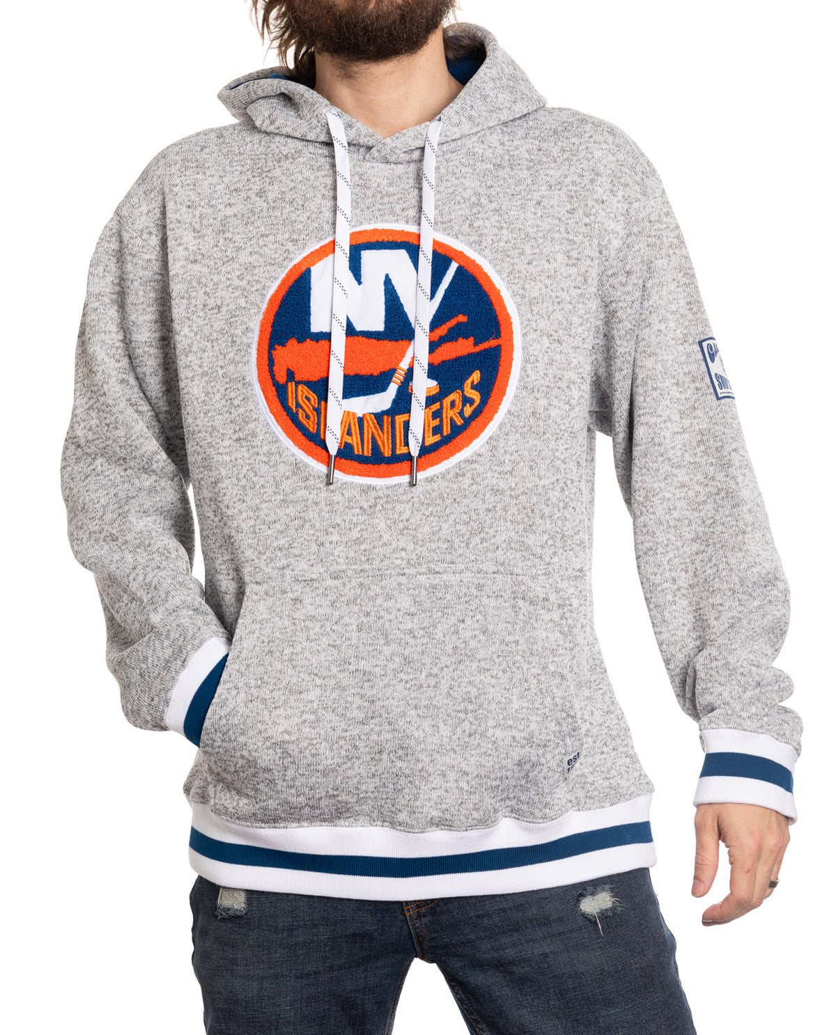 New York Islanders "Muskoka Style" Premium Chenille Woven Logo Hoodie